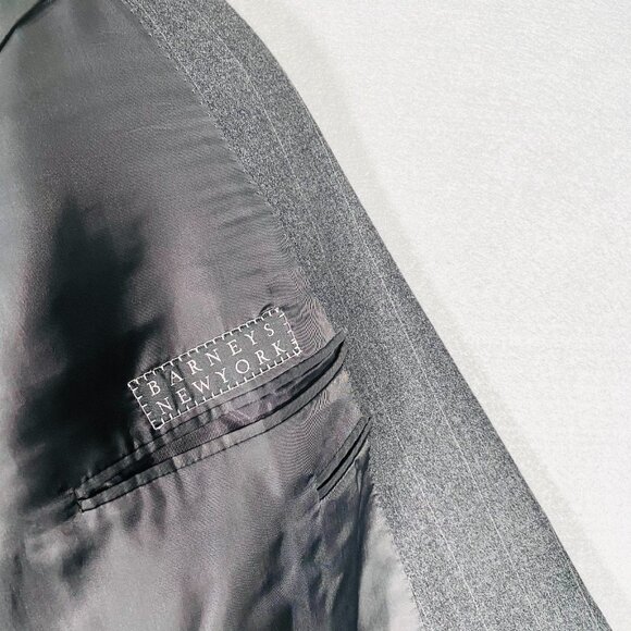 Vintage Canali x Barneys Blazer Mens 40R Gray Wool Double Breasted Jacket - Picture 7 of 14